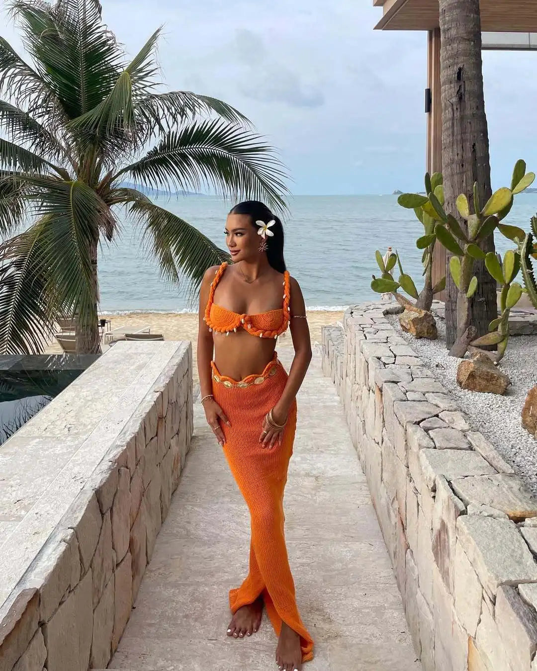 Bella | Conjunto Naranja Elegante