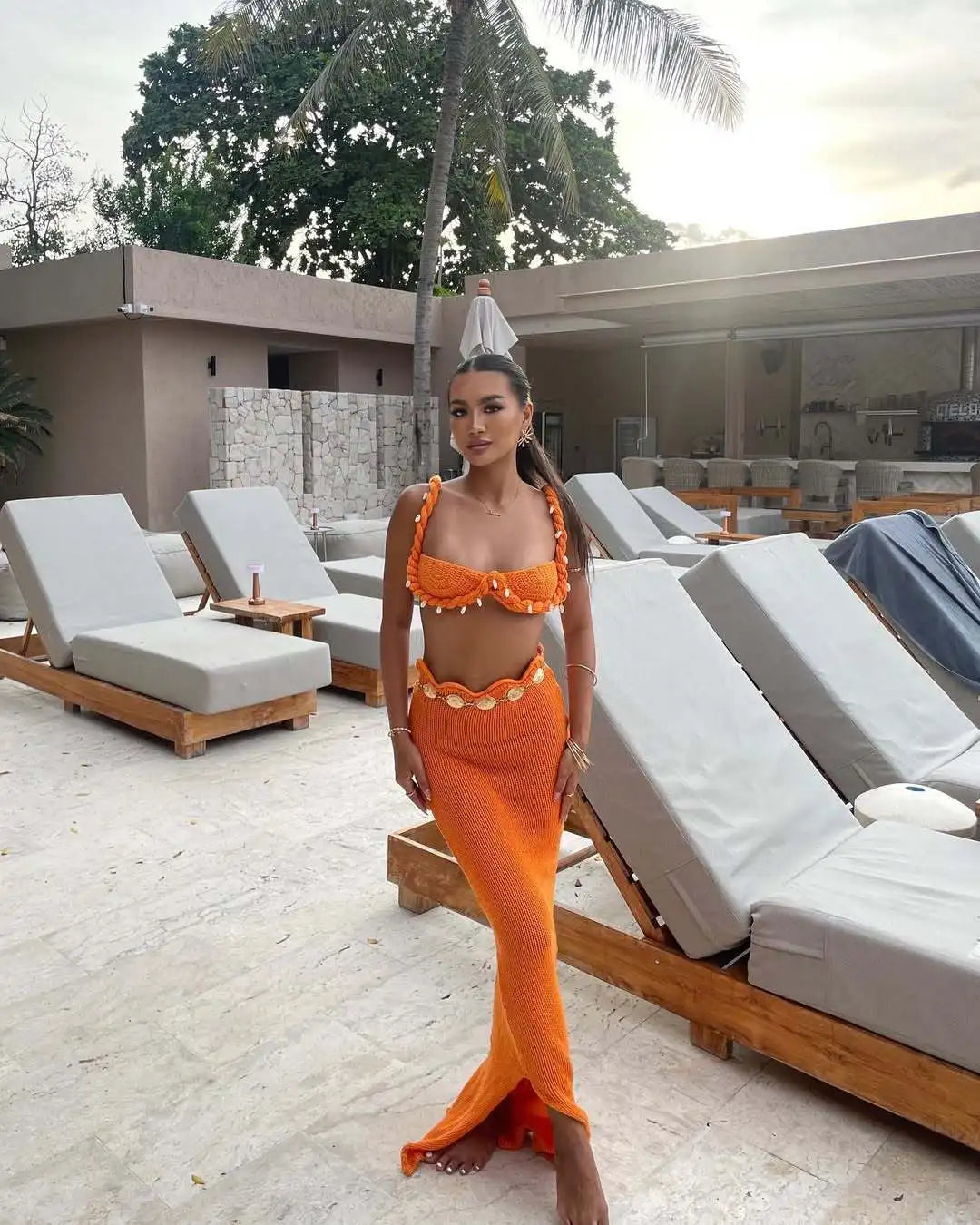 Bella | Conjunto Naranja Elegante
