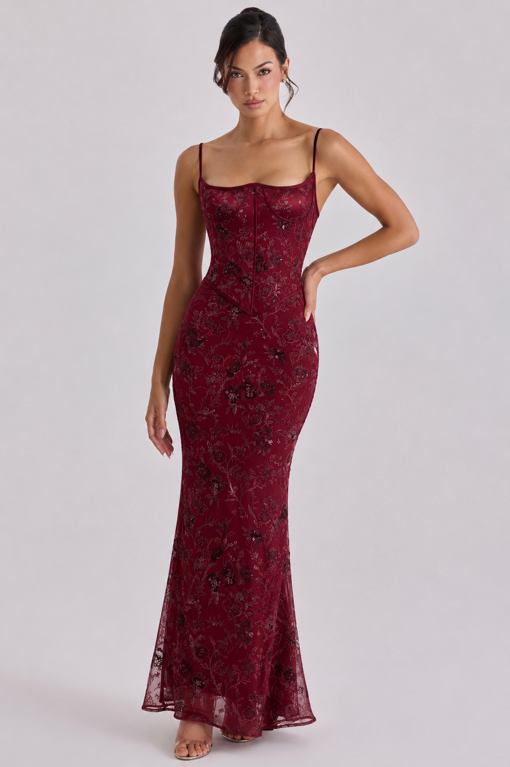 Almara | Vestido Maxi Corsé Bordado a Mano